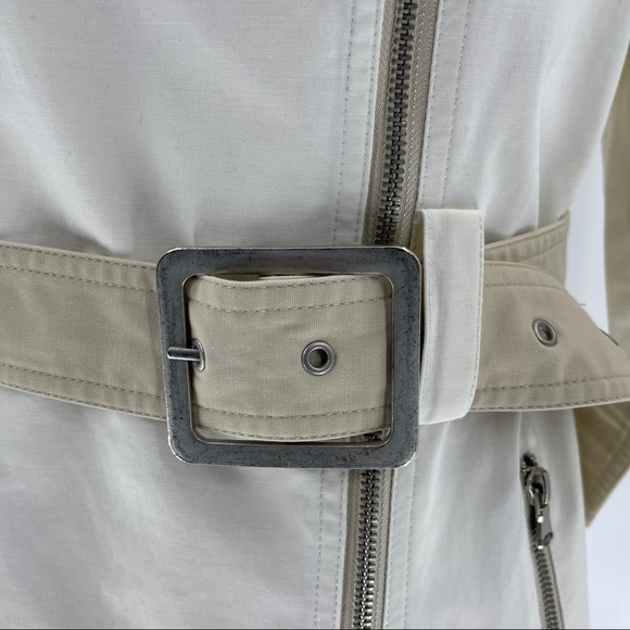 New York & Company Asymmetrical Zip Rain Coat Sz M - Picture 9 of 13